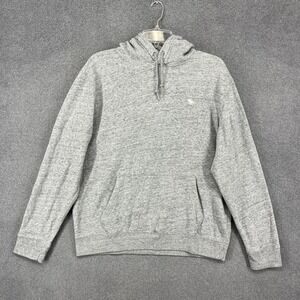Abercrombie Fitch Heather Gray Soft Fleece‎ Hoodie Men's Size L Kangaroo Pocket
